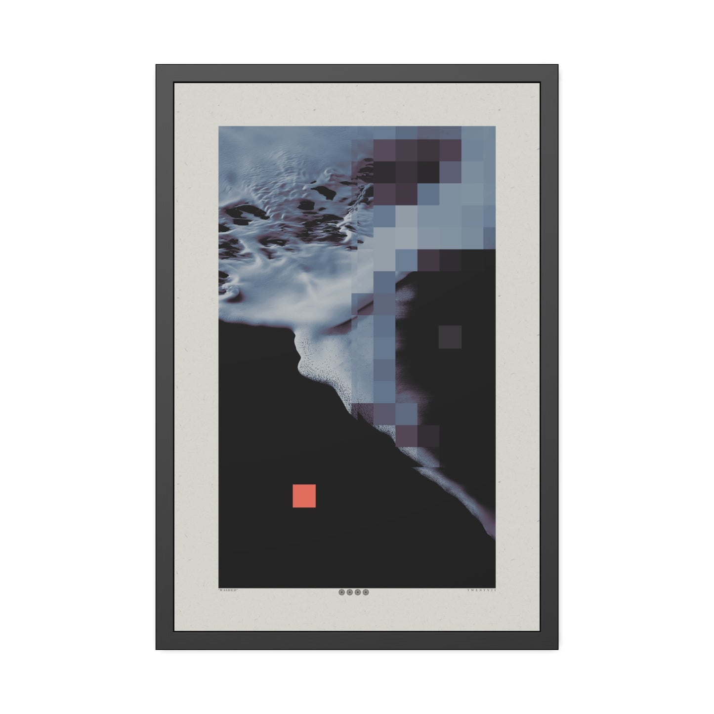 Washed 2 - Midnight - Framed Print