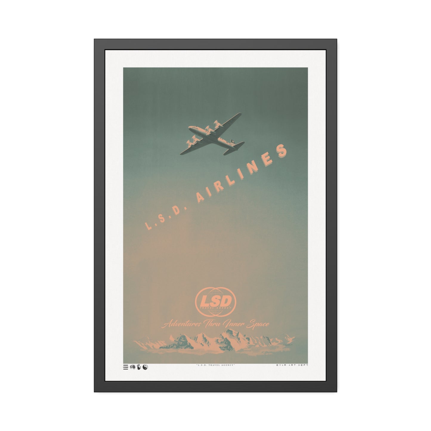 Faded - L.S.D. Travel - Sage - Framed Print