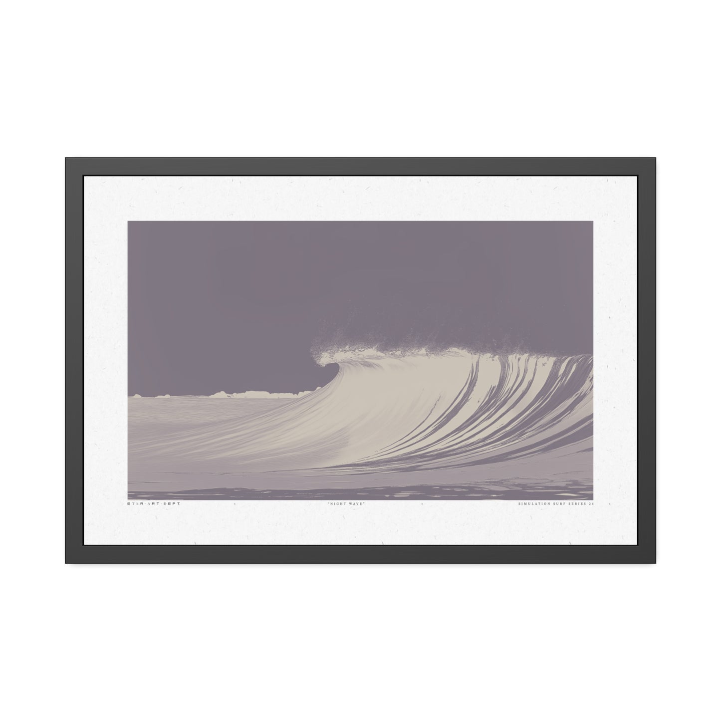 Night Wave 2 - Purple Haze - Framed Print