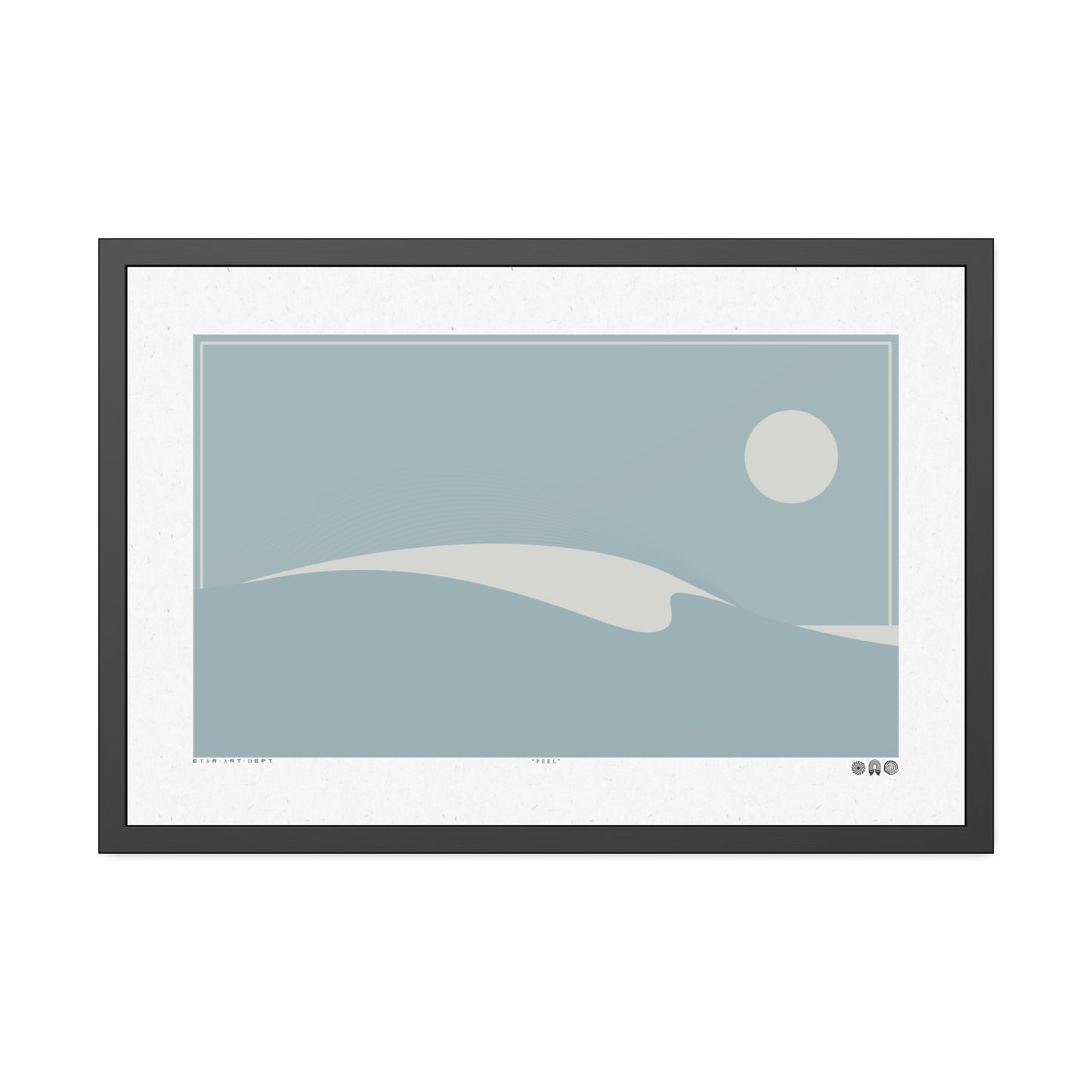 Peel 4 - Blue Haze - Framed Print