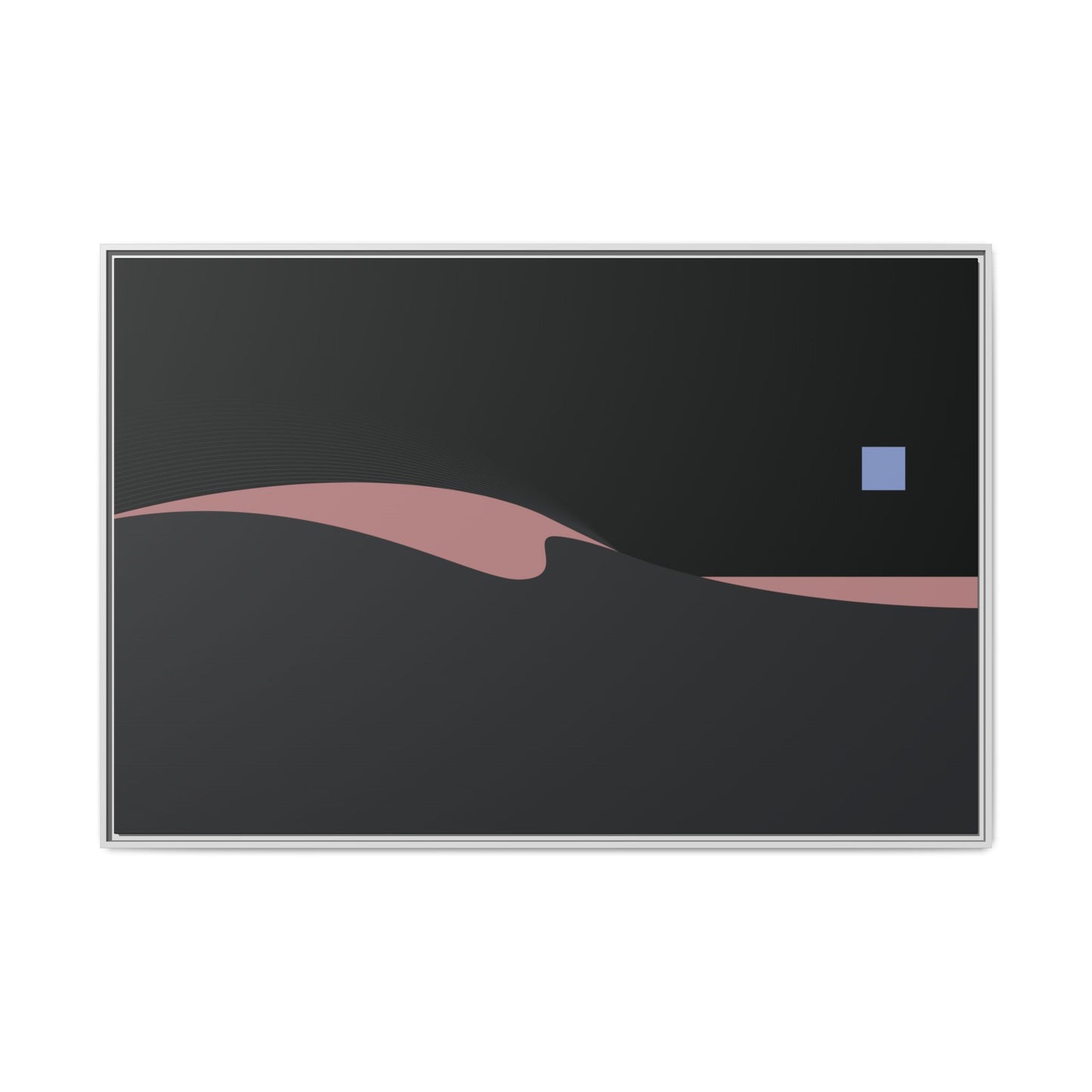 Night Wave - Black - XL Framed Canvas