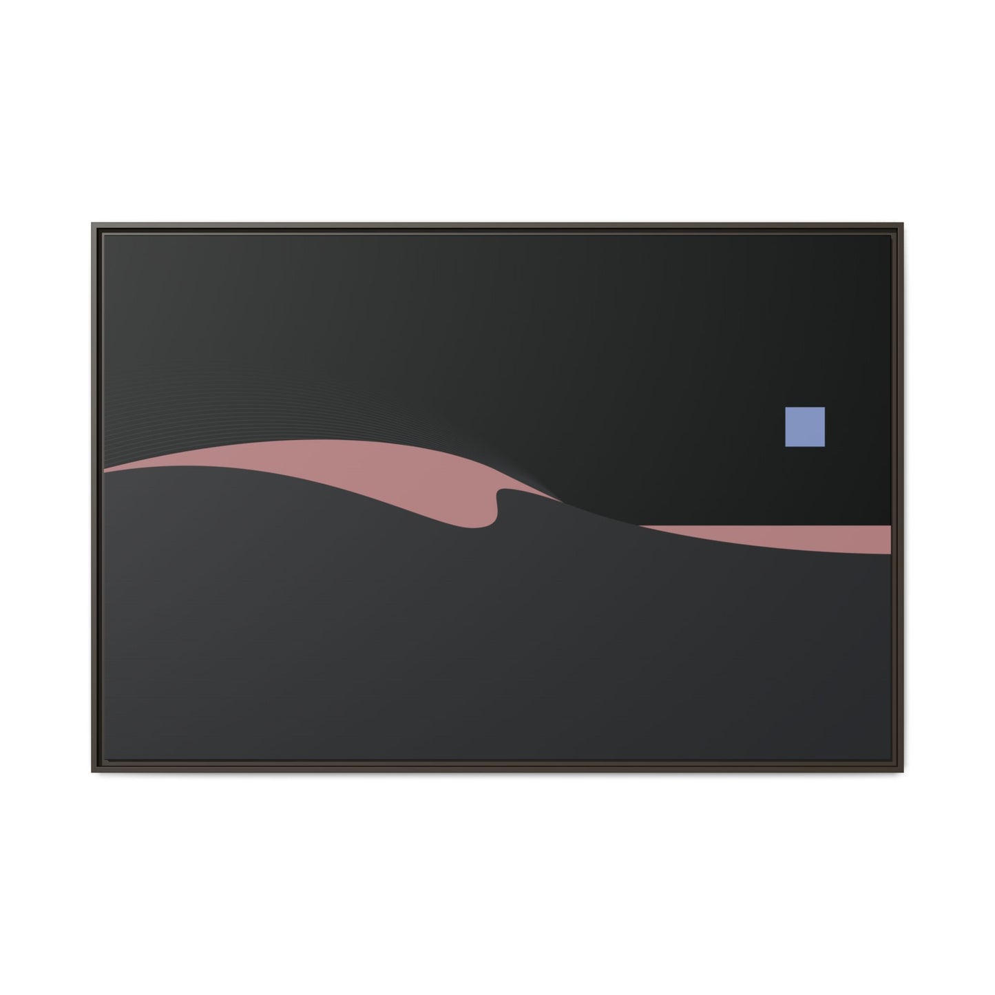 Night Wave - Black - XL Framed Canvas