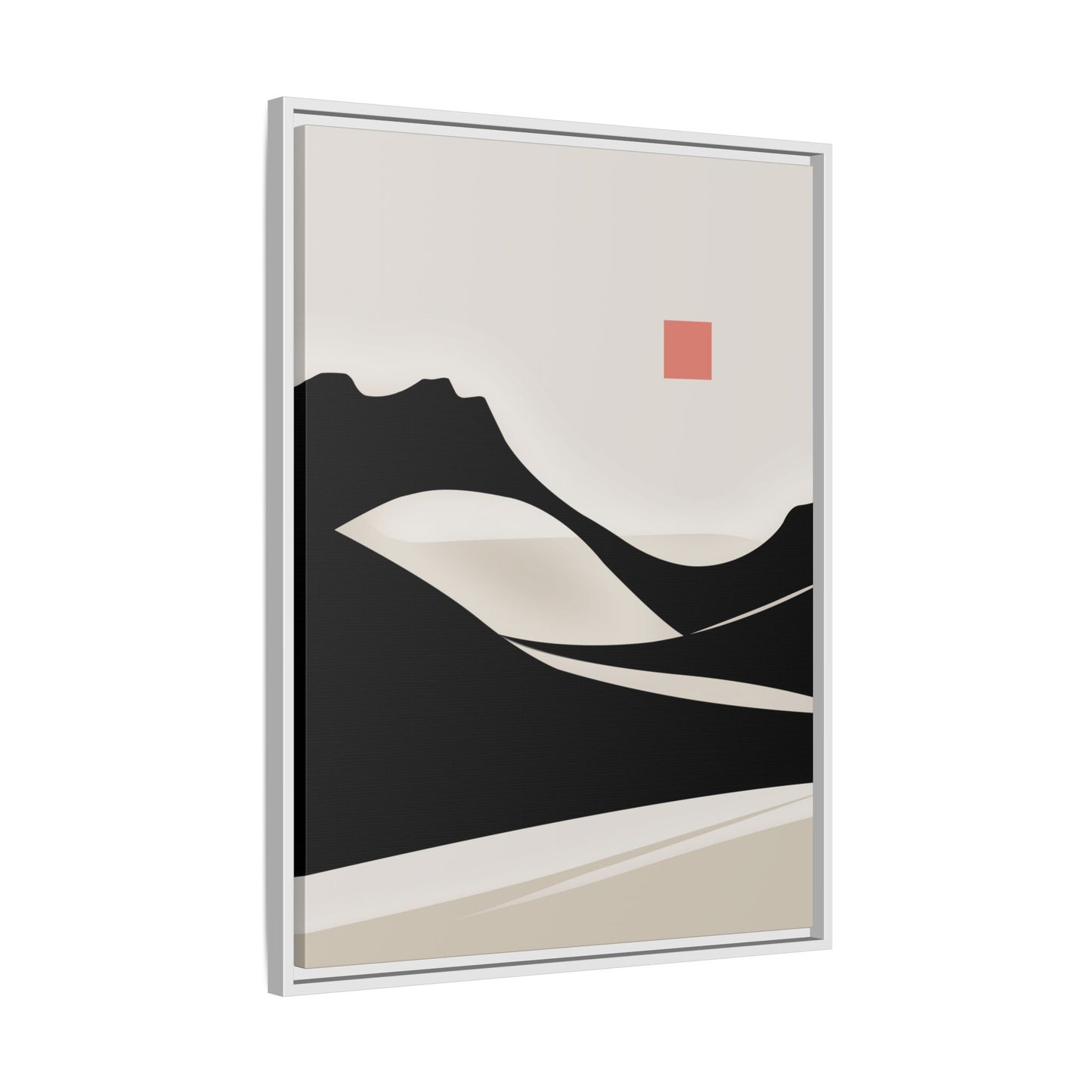 Minimalist Desert Landscape Matte Canvas Print (Framed)