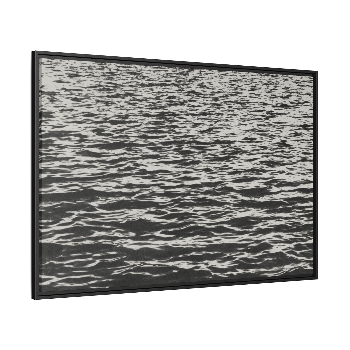 Deep Water - Black & White - Framed Canvas