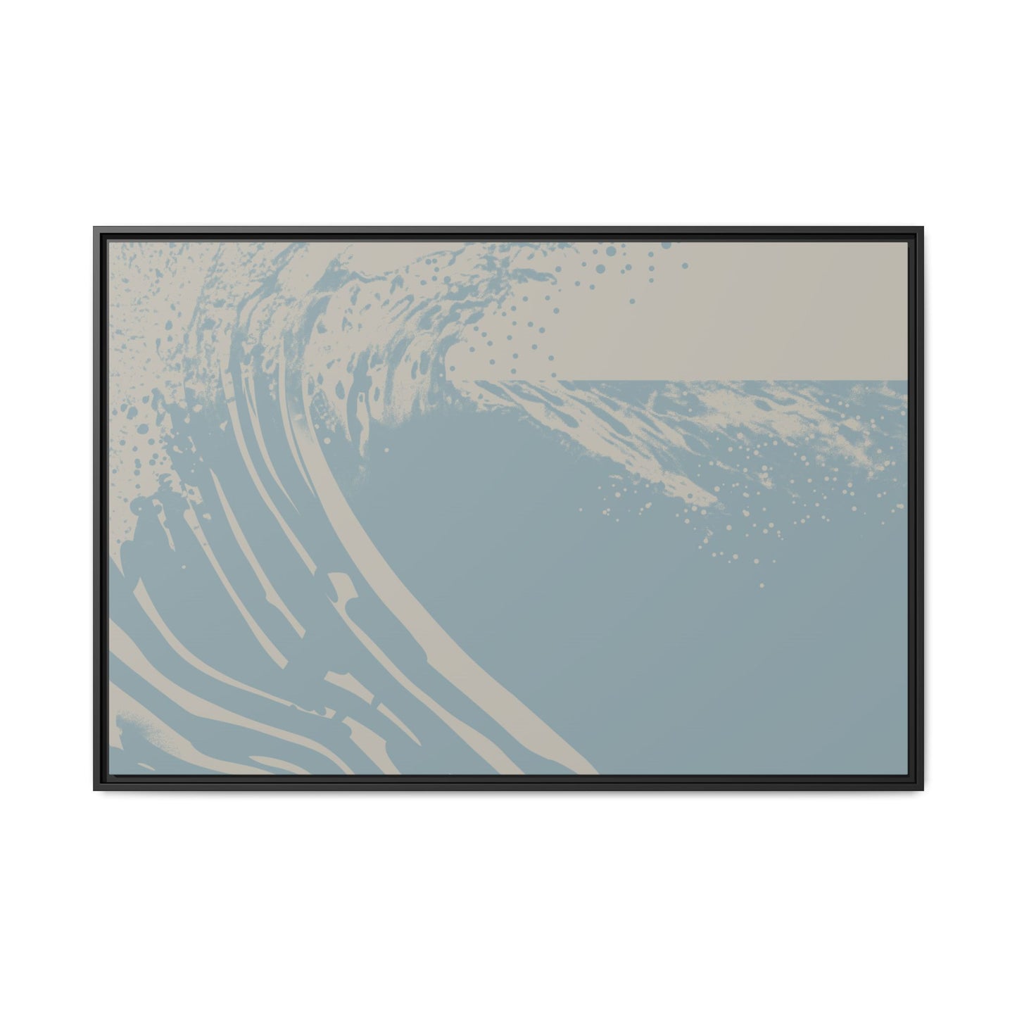 Turmoil 2 - Blue Haze - Framed Canvas