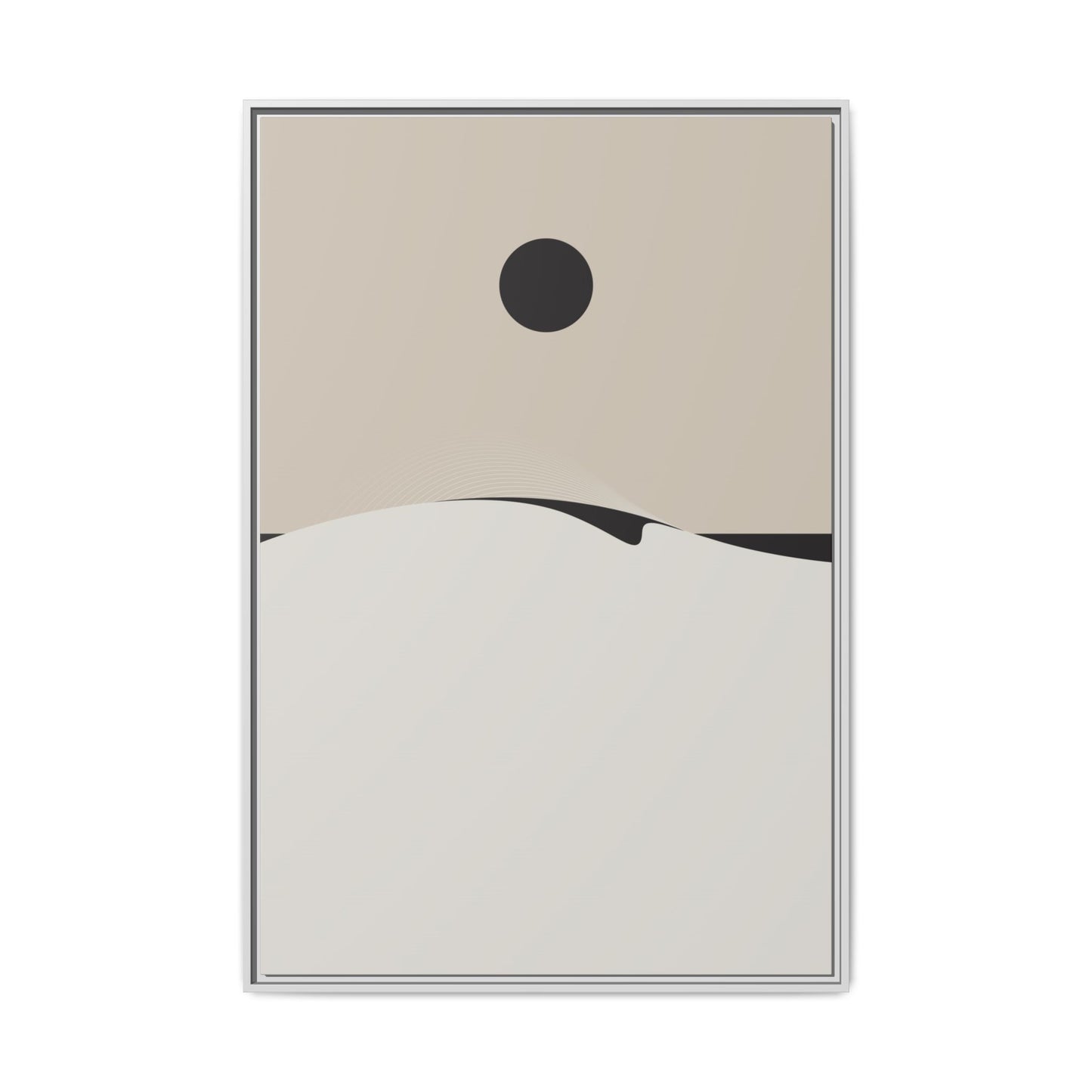 Day Wave 4 - Sand - Framed Canvas