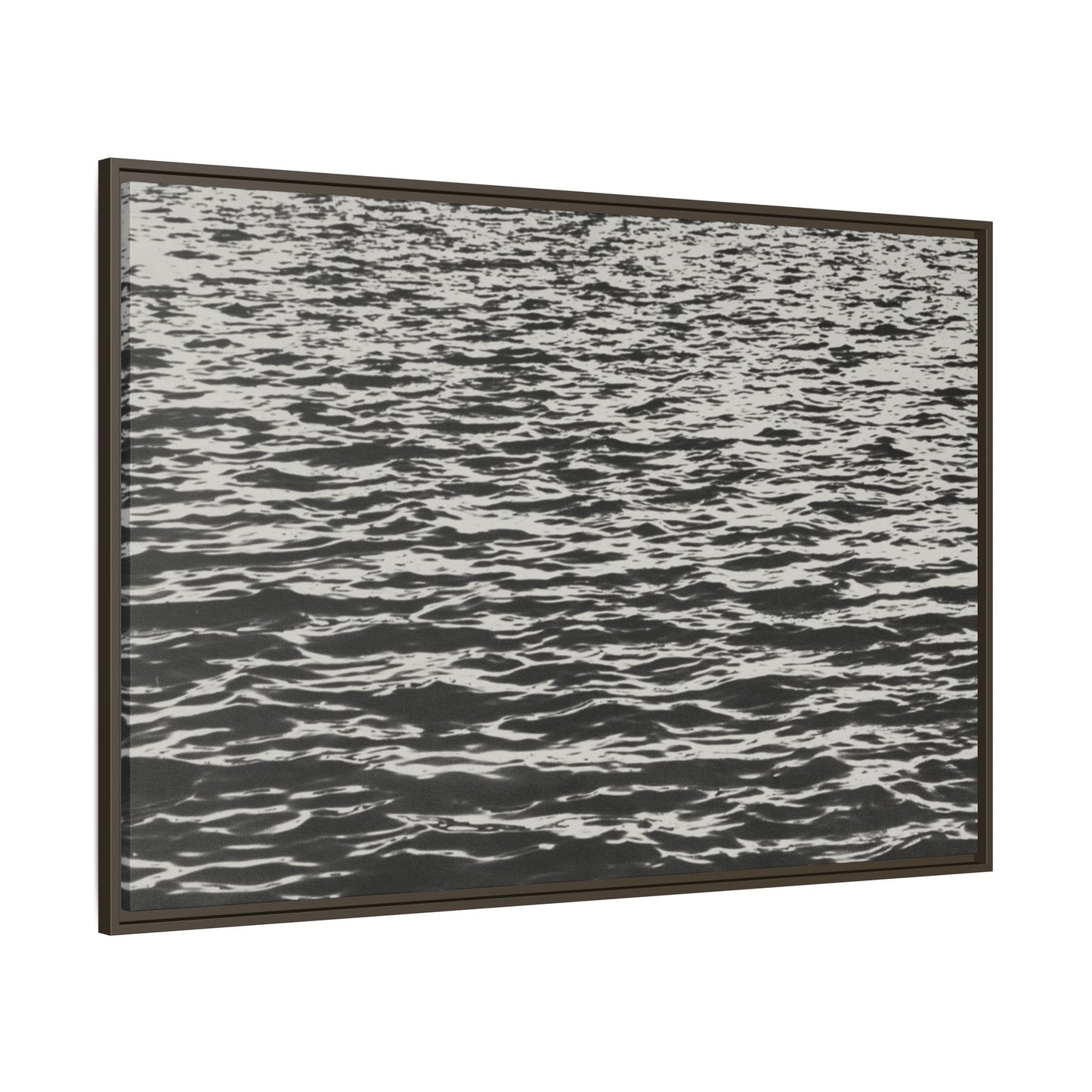 Deep Water - Black & White - Framed Canvas