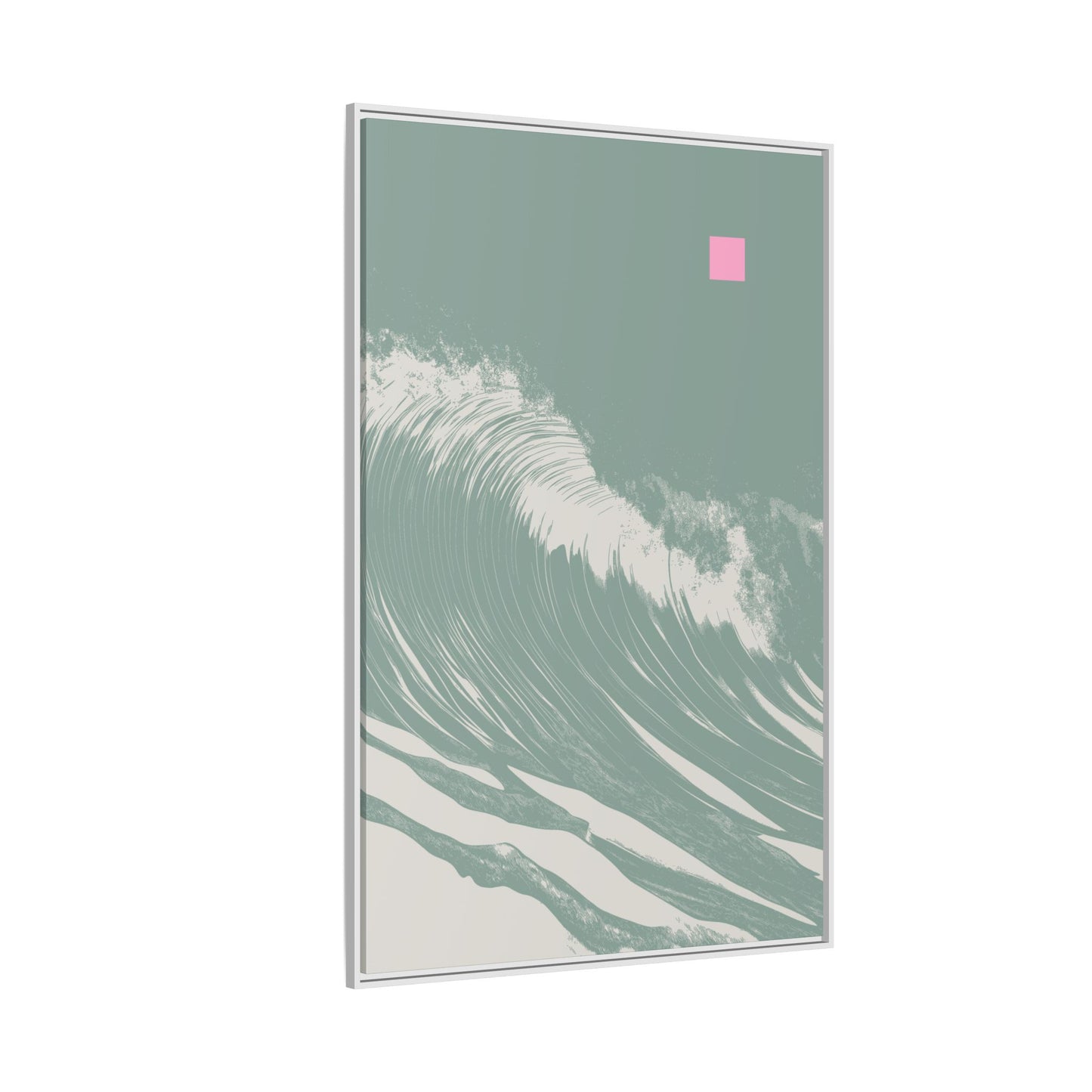 Invert - Sage - Framed Canvas
