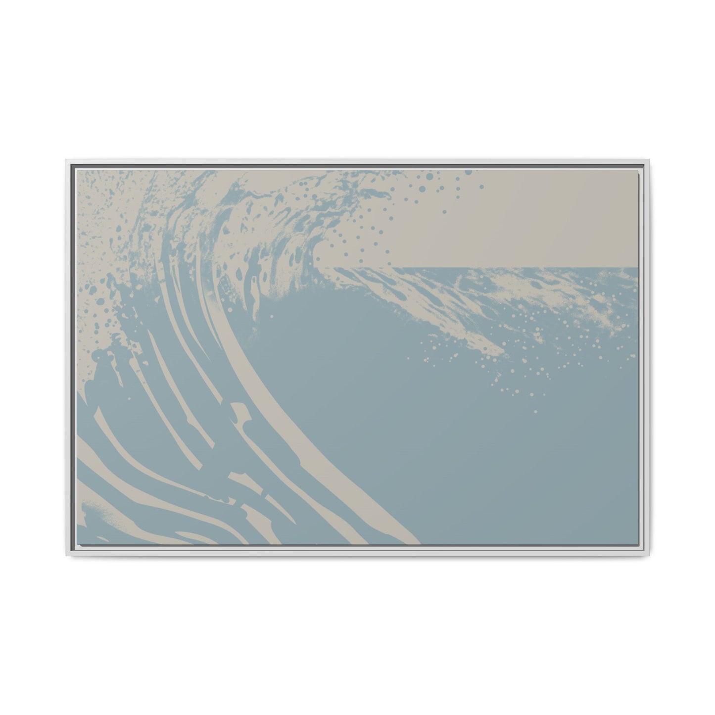 Turmoil 2 - Blue Haze - Framed Canvas
