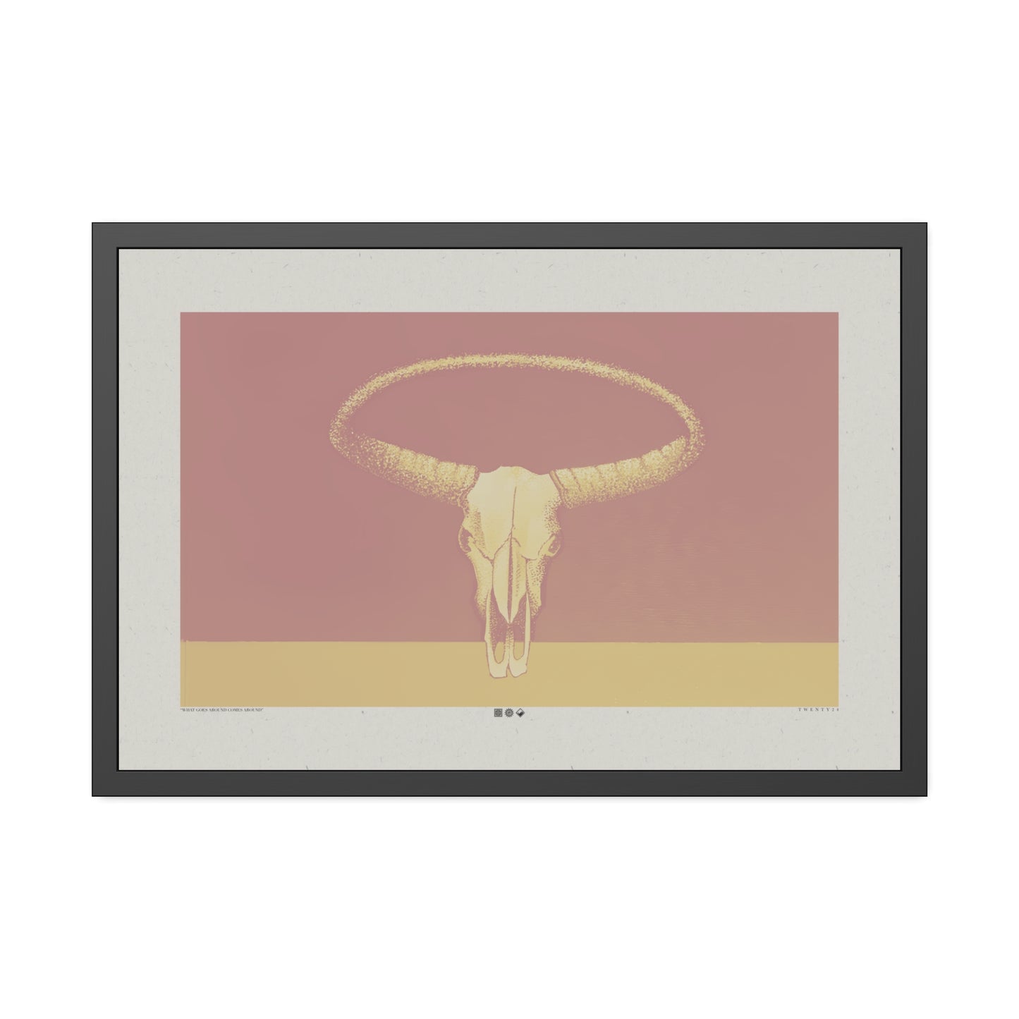 What Goes Around - Blush - Framed Print