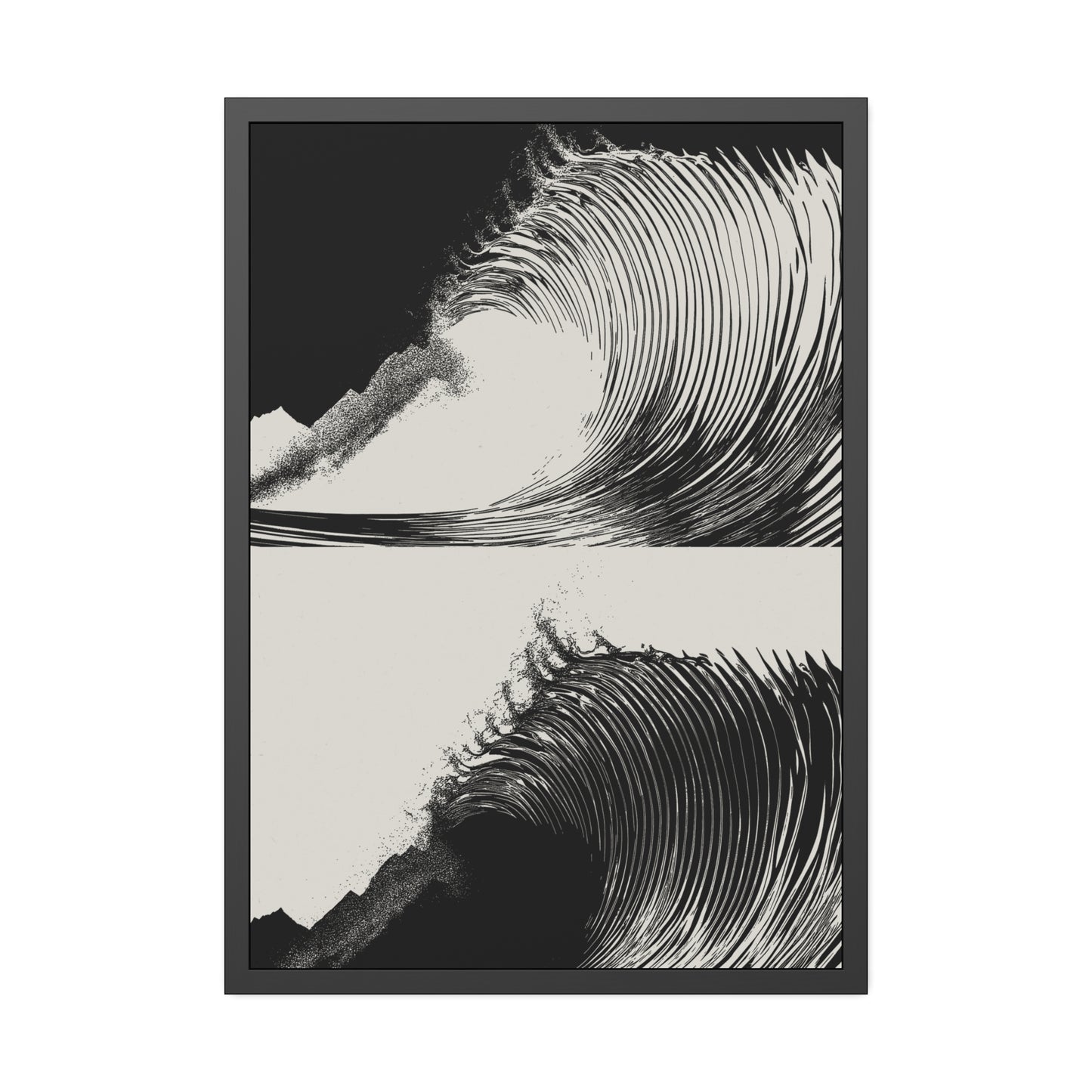 Dusk 2 Dawn - Black & White - Framed Print