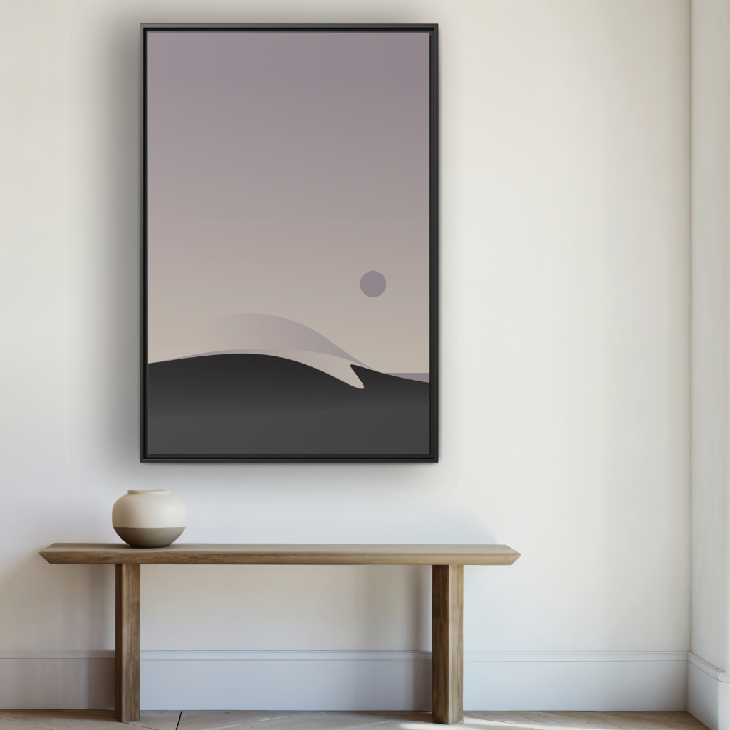 Hazy 4 - Framed Canvas