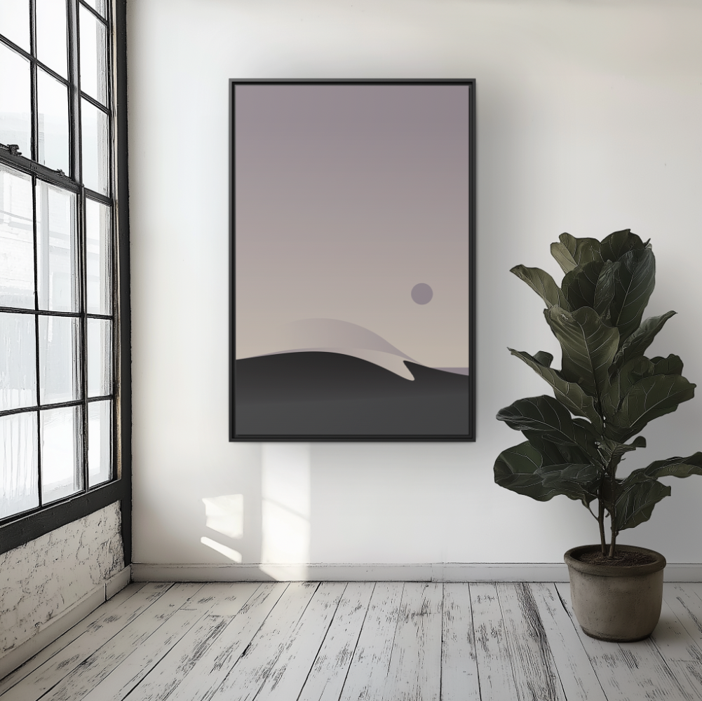 Hazy 4 - Framed Canvas