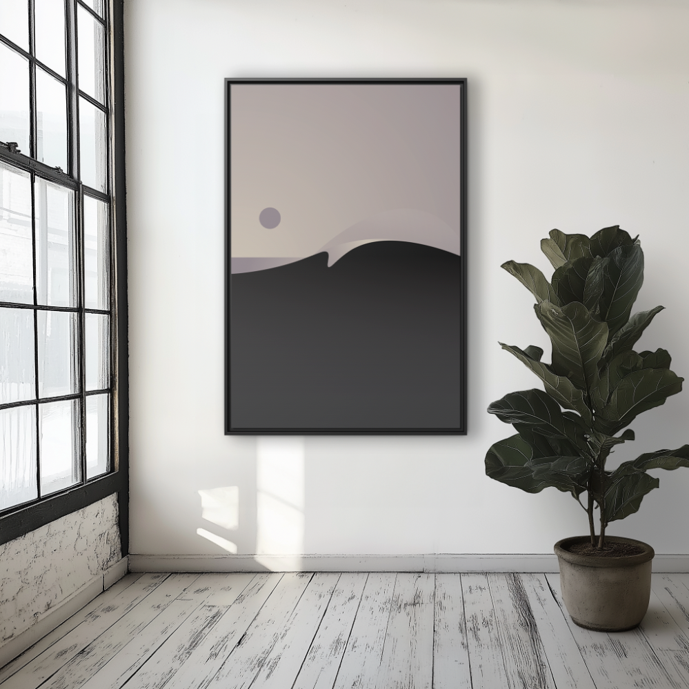 Hazy 2 - Framed Canvas