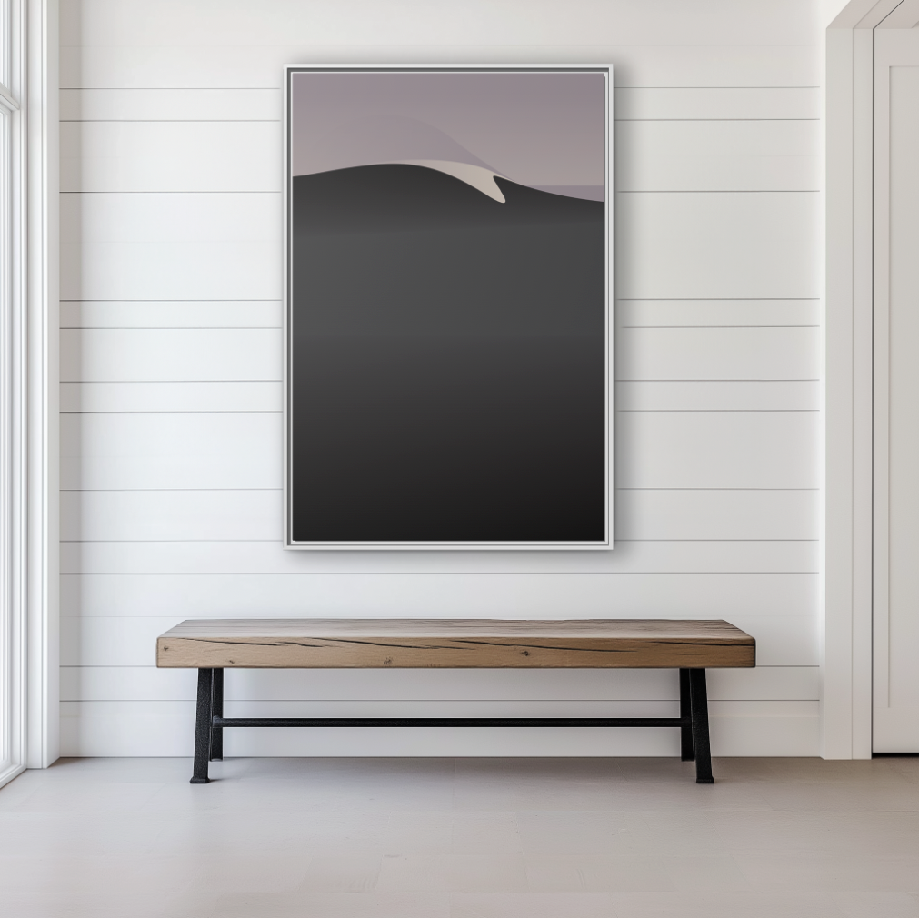 Hazy 3 - Framed Canvas