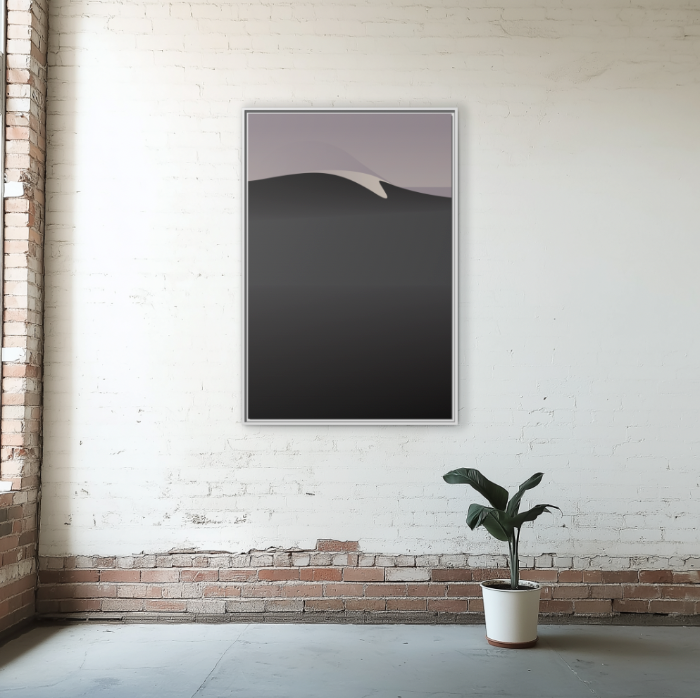 Hazy 3 - Framed Canvas