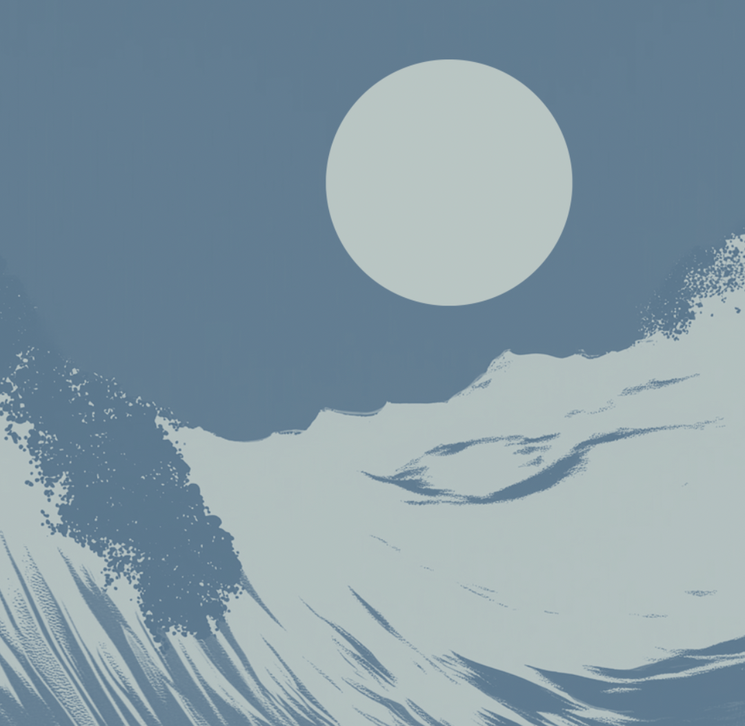 Washed - Blue Haze - Framed Canvas
