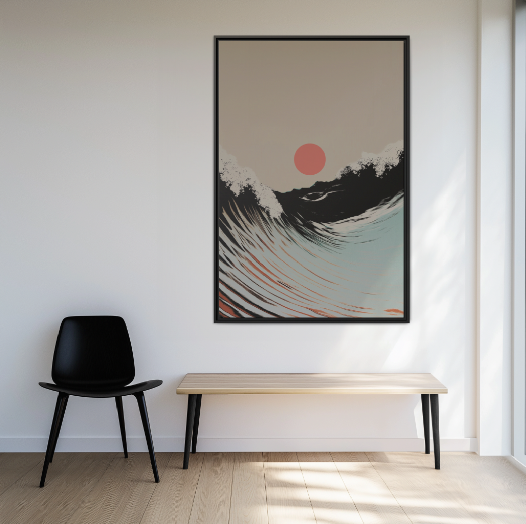 Washed - Sand - Framed Canvas