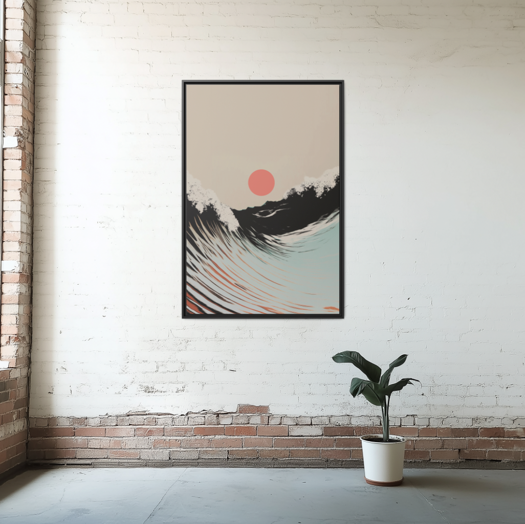 Washed - Sand - Framed Canvas