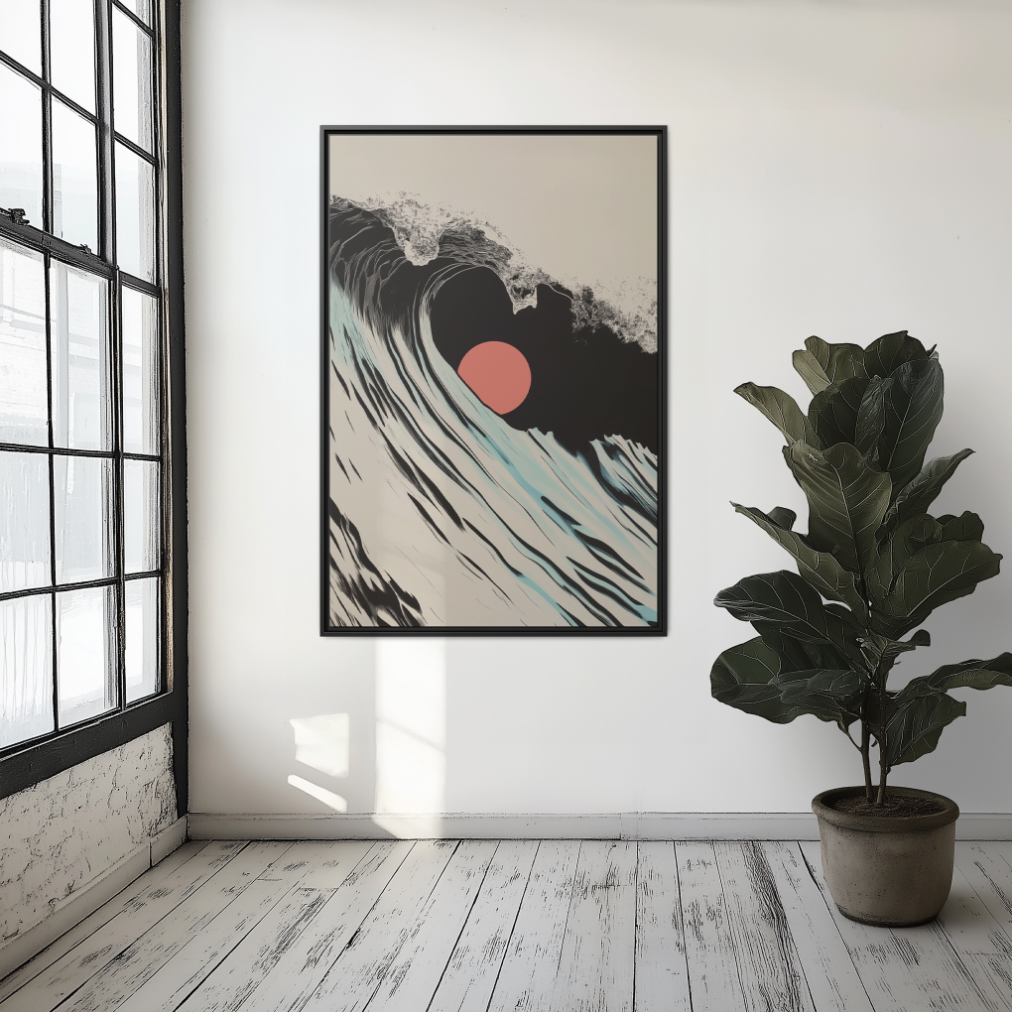 Keyhole - Sand - Framed Canvas