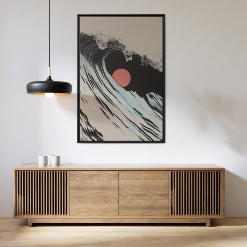 Keyhole - Sand - Framed Canvas