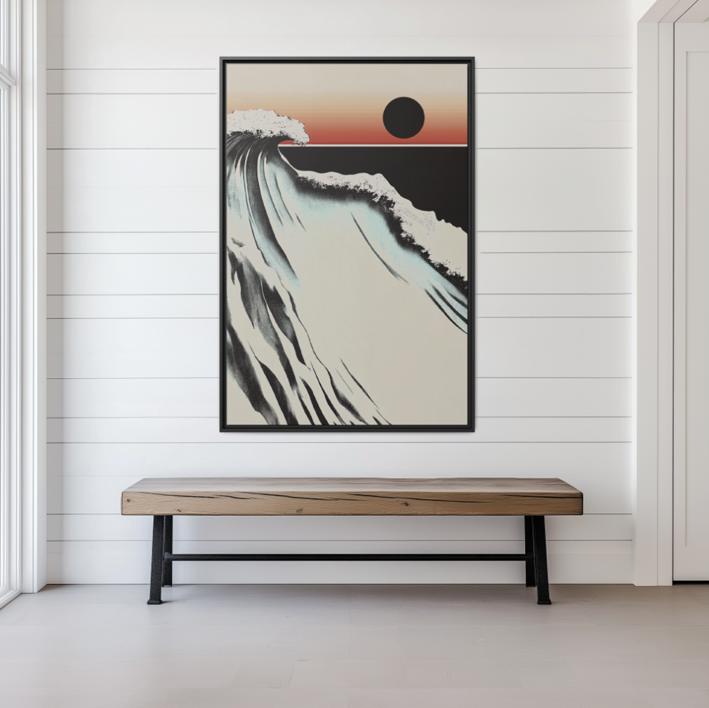 Crest - Sand - Framed Canvas