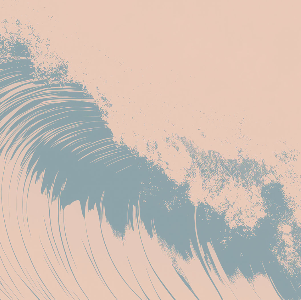 Thresh Wave - Dusk - Framed Canvas