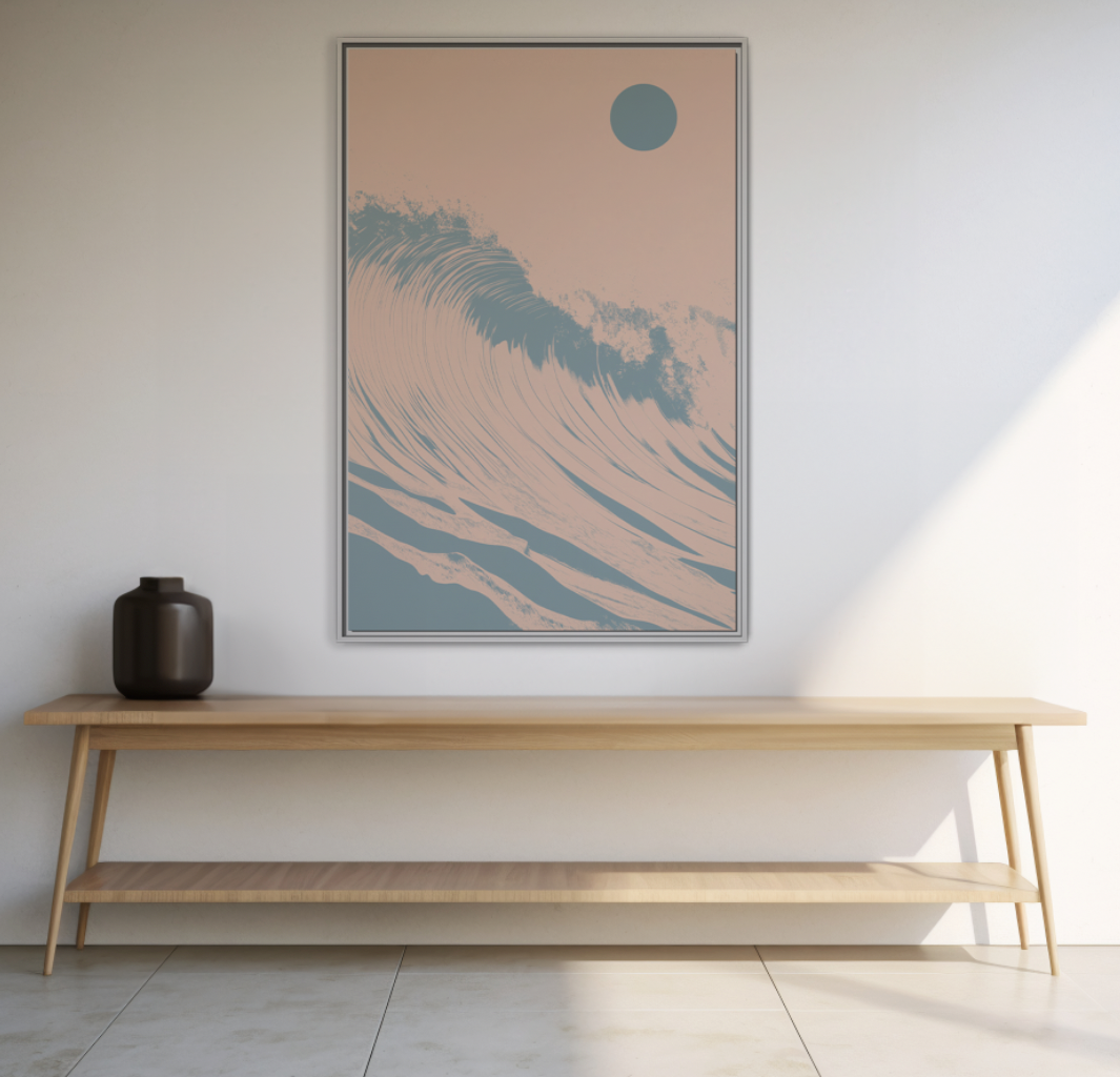 Thresh Wave - Dusk - Framed Canvas