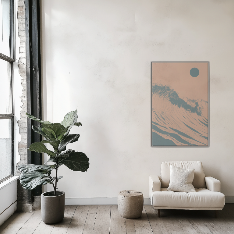 Thresh Wave - Dusk - Framed Canvas