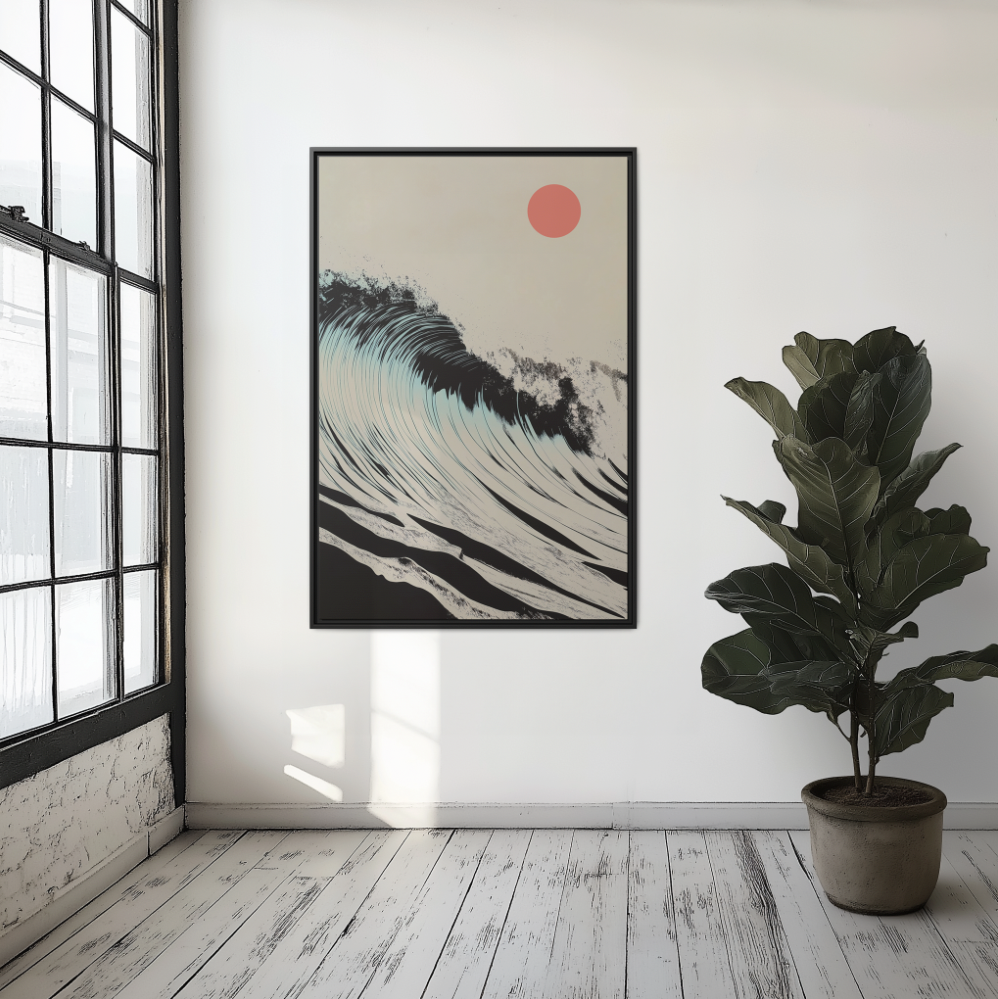 Thresh Wave - Sand - Framed Canvas