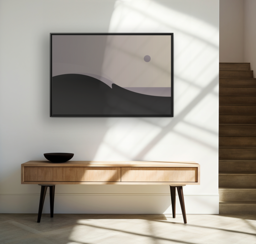 Hazy 1 - Framed Canvas