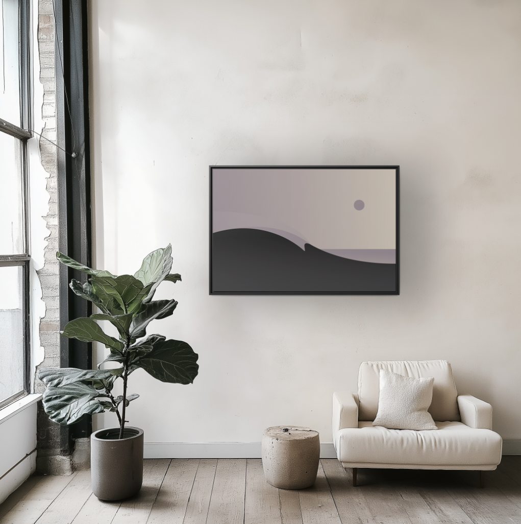 Hazy 1 - Framed Canvas