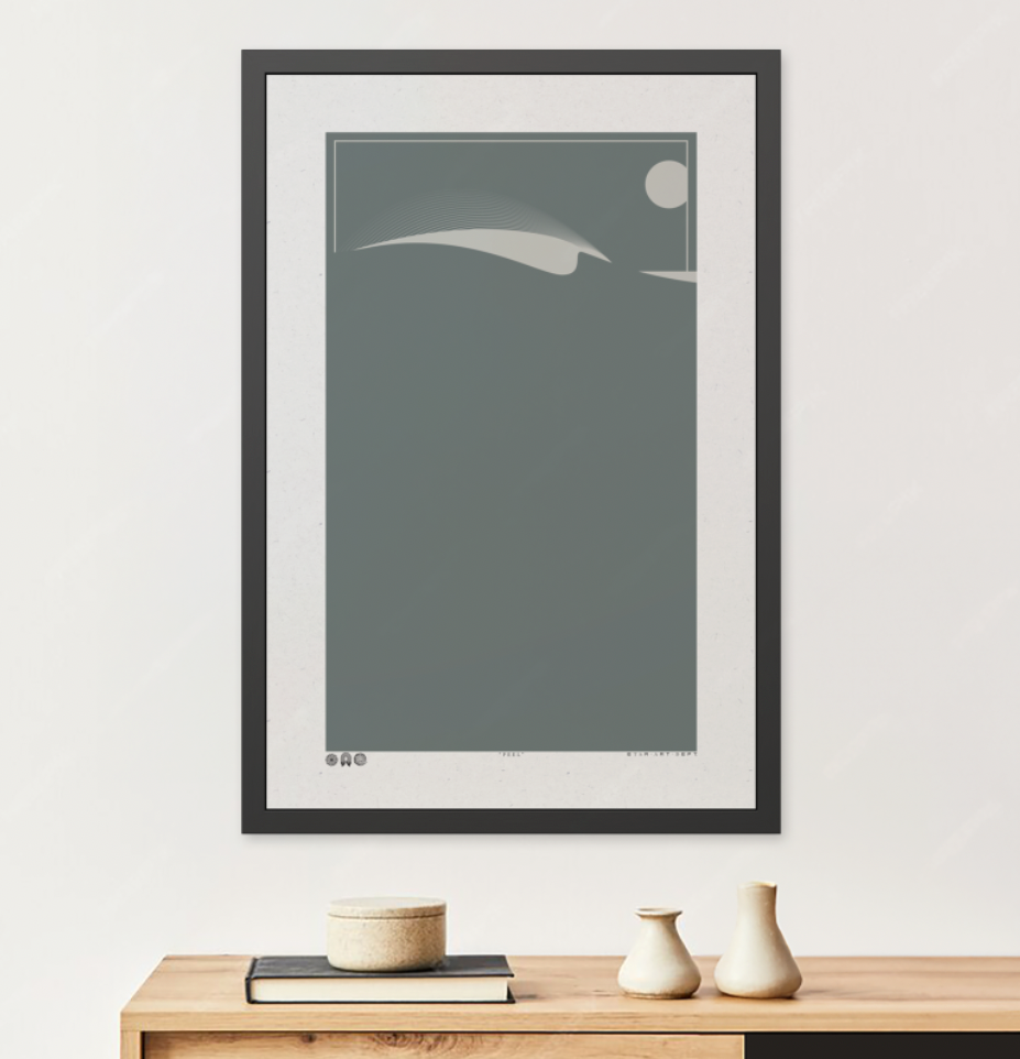 Peel - Sage - Framed Print