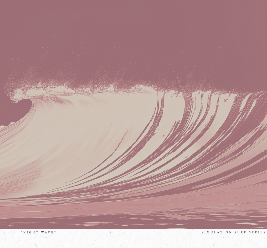 Night Wave 2 - Burnt - Framed Print