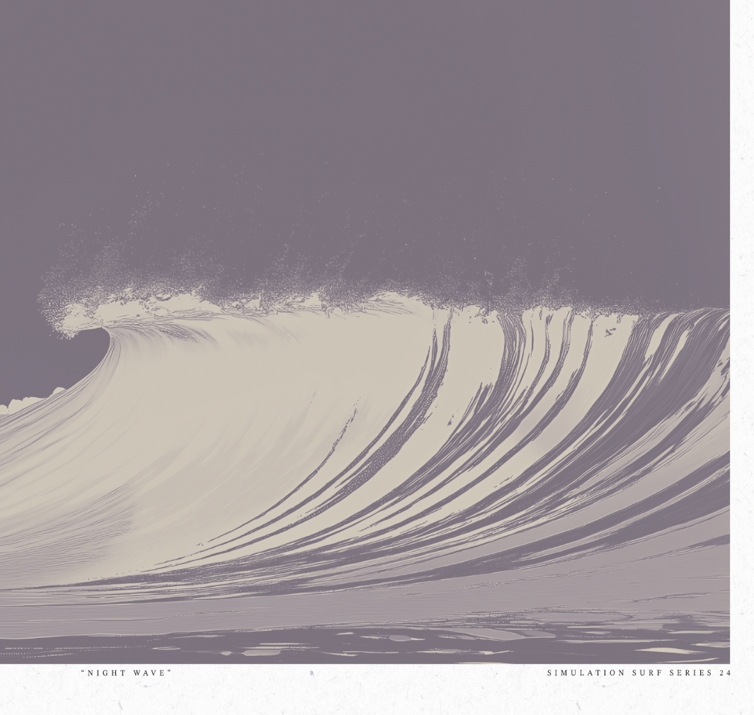 Night Wave 2 - Purple Haze - Framed Print