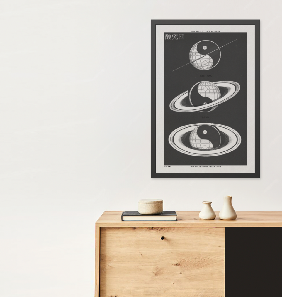 SaturnDay - Night - Framed Print