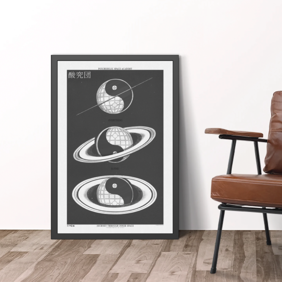 SaturnDay - Night - Framed Print