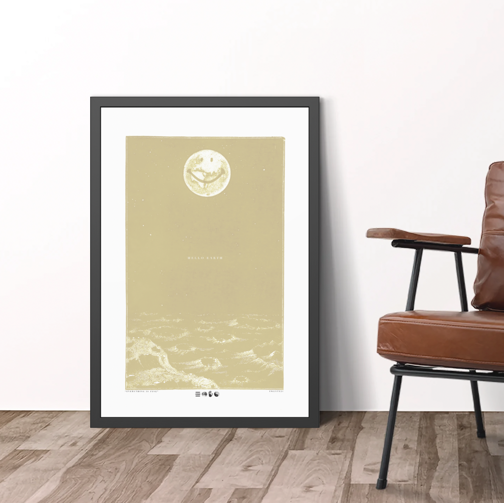 Hello Earth - Sunny- Framed Print