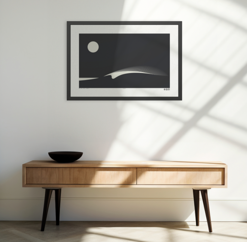Peel 3 - Night - Framed Print