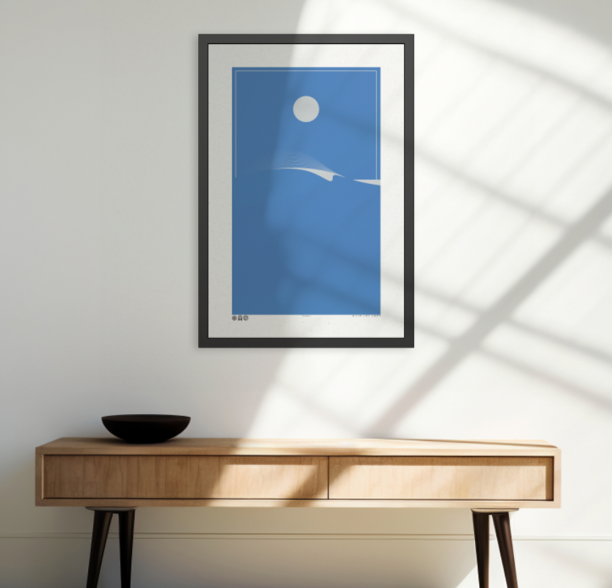 Peel 2 - Royal - Framed Print