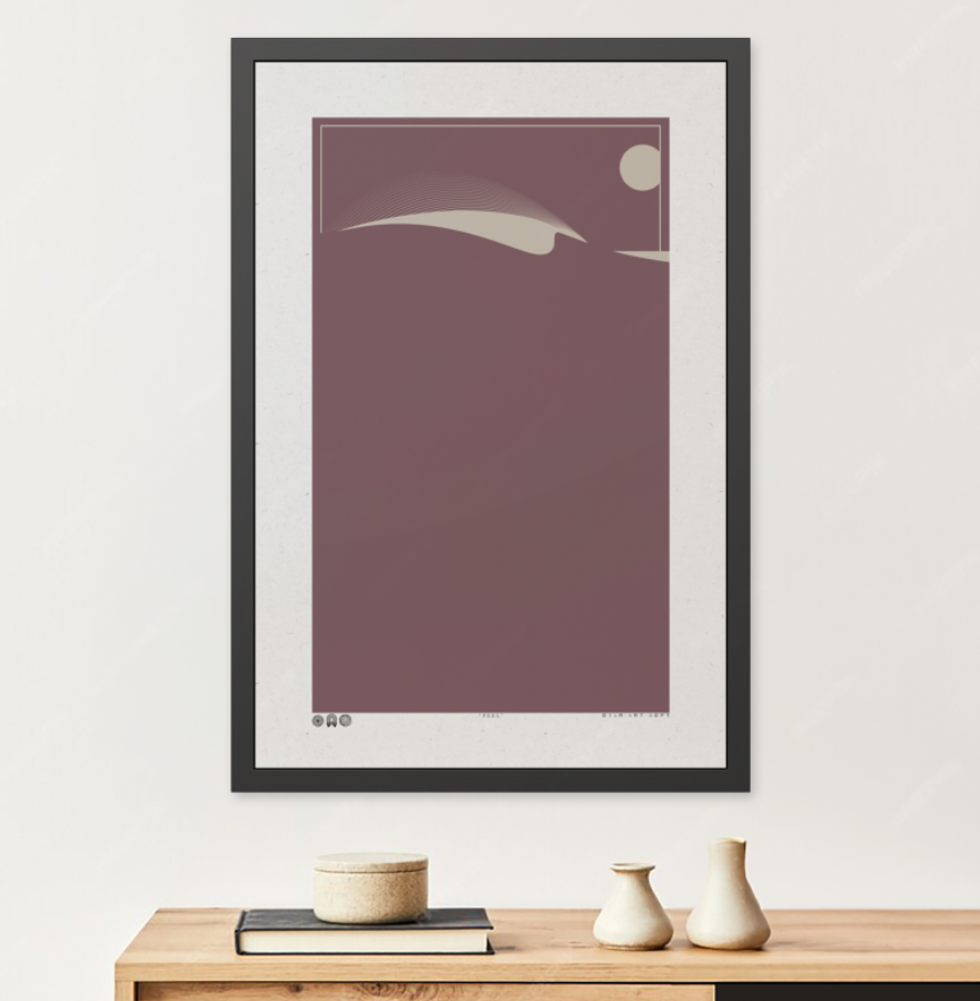 Peel - Merlot - Framed Print