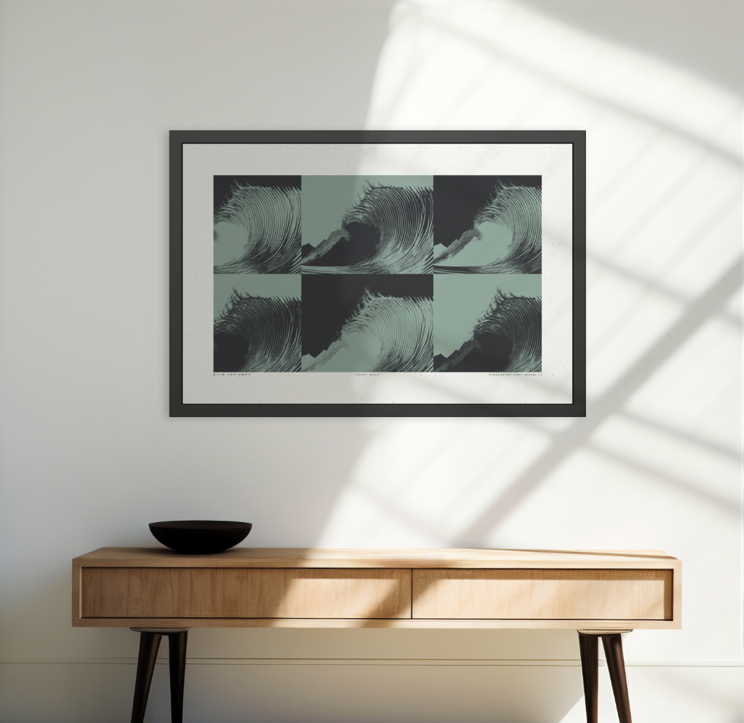 Night Wave 3 - Purple Haze - Framed Print