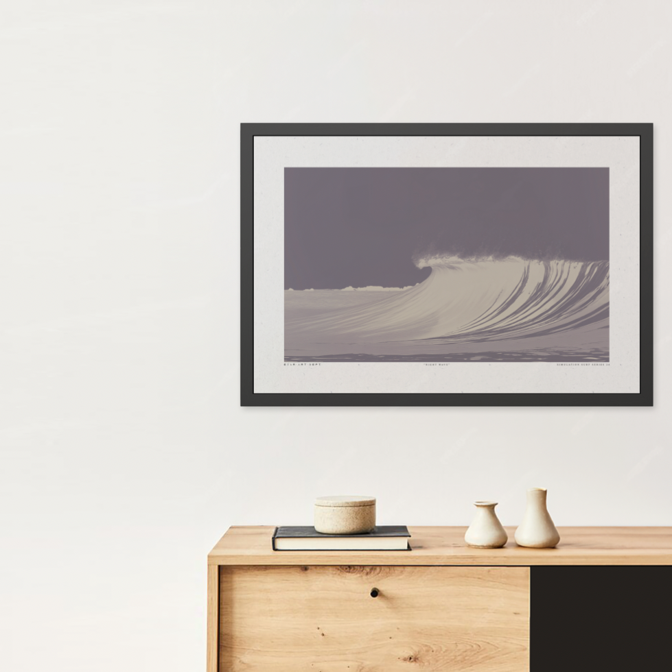 Night Wave 2 - Purple Haze - Framed Print