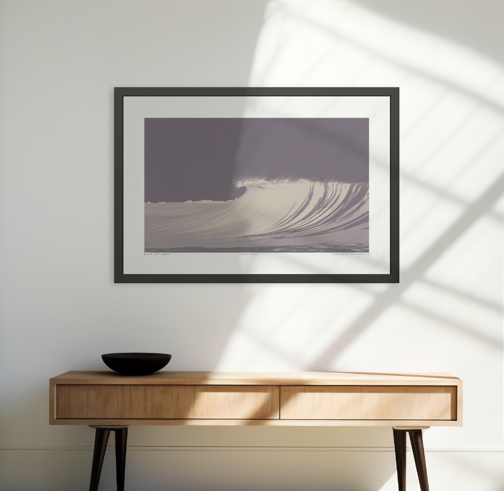 Night Wave 2 - Purple Haze - Framed Print