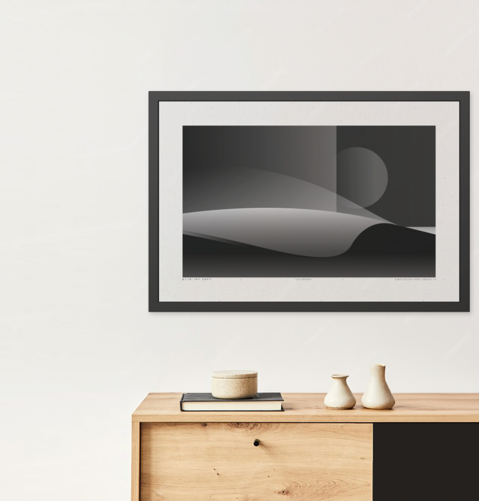 Cylinders - Night - Framed Print