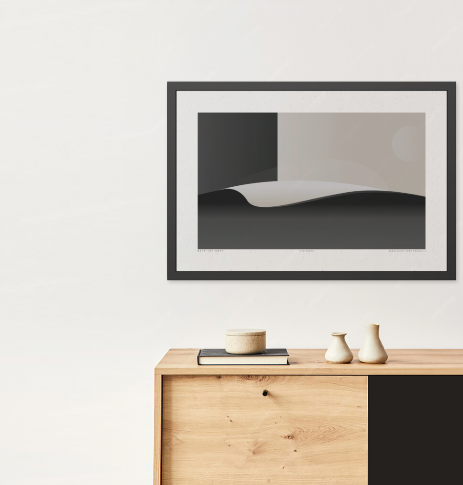Cylinders 2 - Night - Framed Print