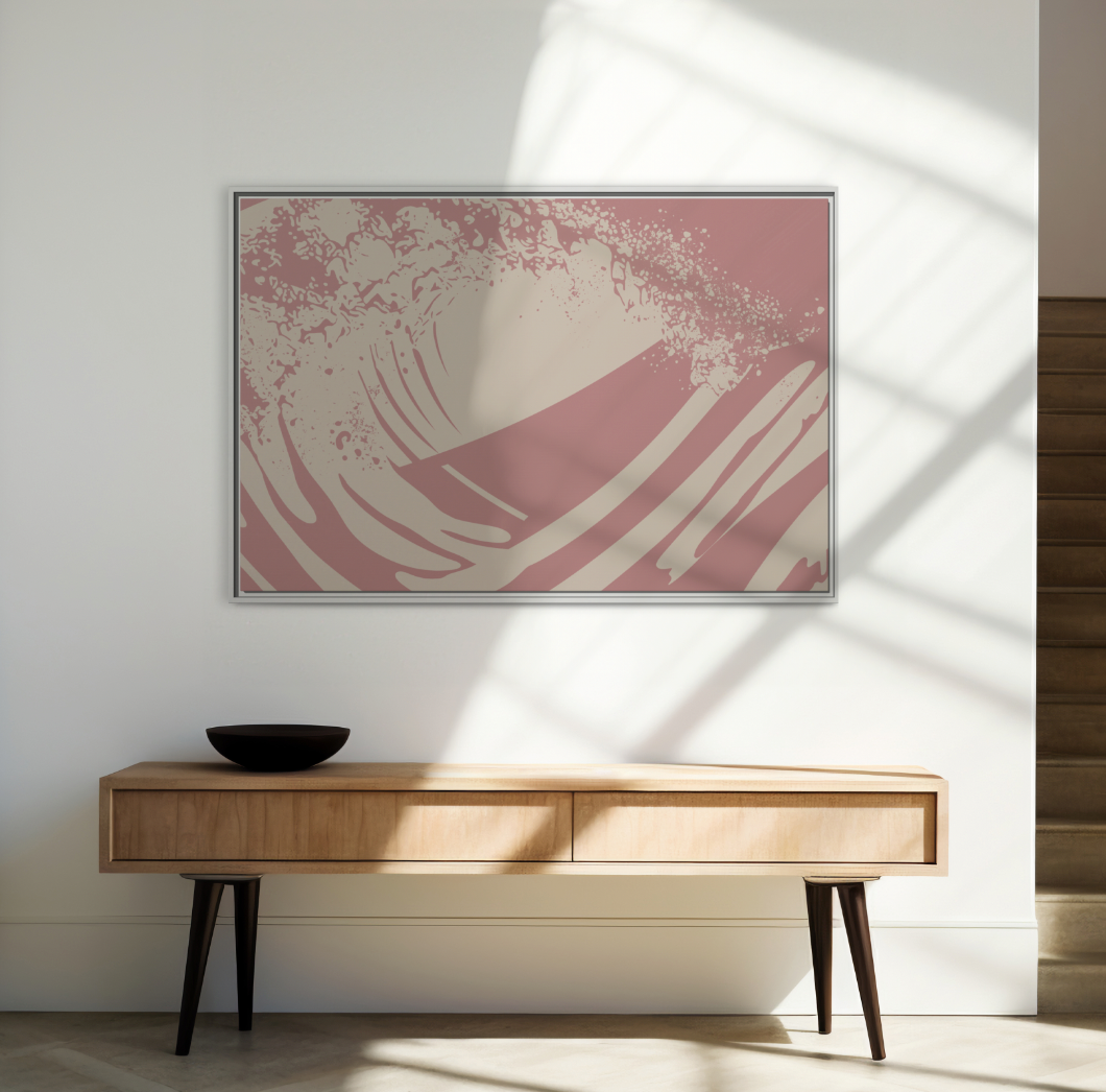 Turmoil - Rose - Framed Canvas