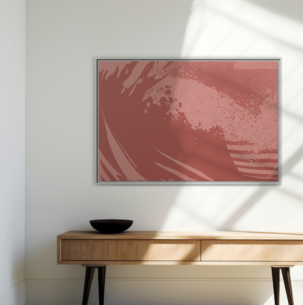 Turmoil 3 - Burnt - Framed Canvas