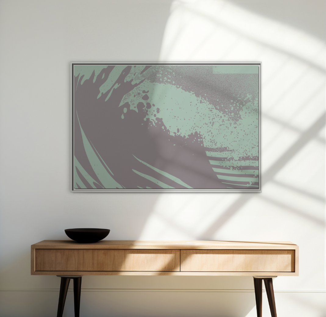 Turmoil 3 - Foam - Framed Canvas