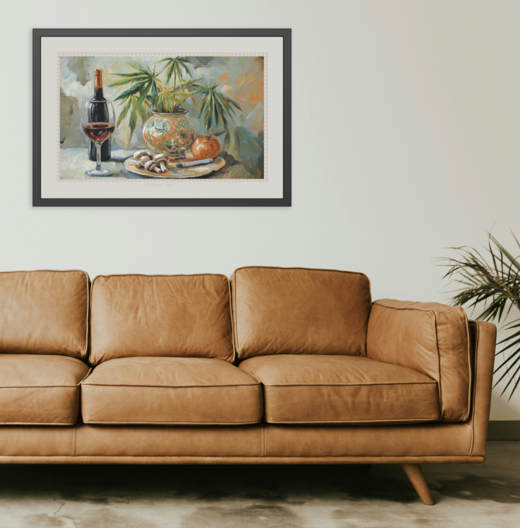 Saturday Night - Stone - Framed Print